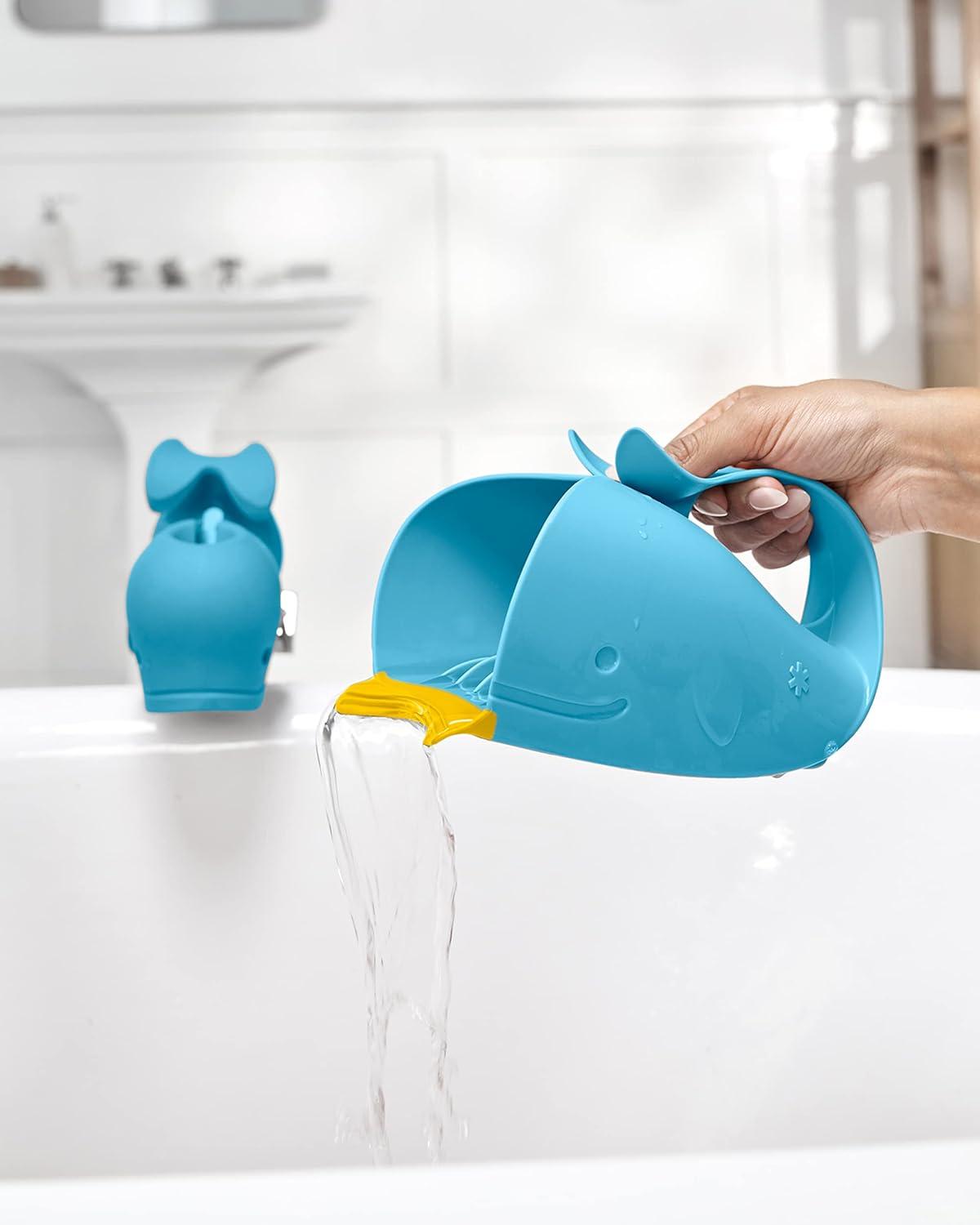 imageSkip Hop Baby Bath Rinse Cup MOBY TearFree Waterfall Rinser Blue Age 0Moby Rinser Blue