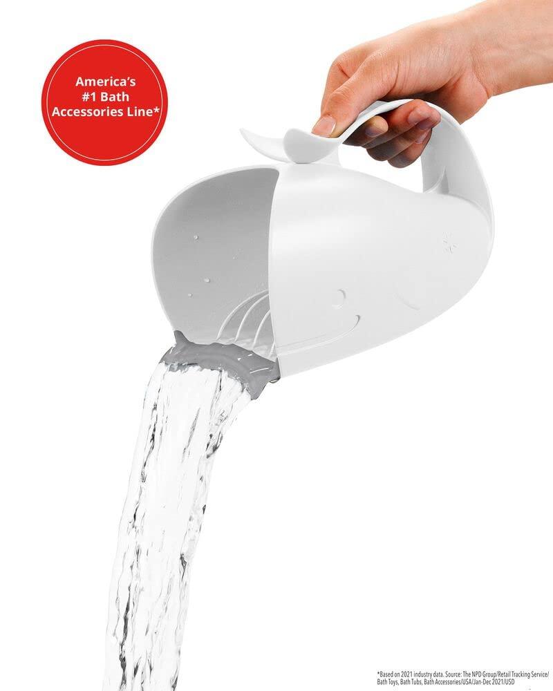 imageSkip Hop Baby Bath Rinse Cup MOBY TearFree Waterfall Rinser Blue Age 0Moby Rinser White