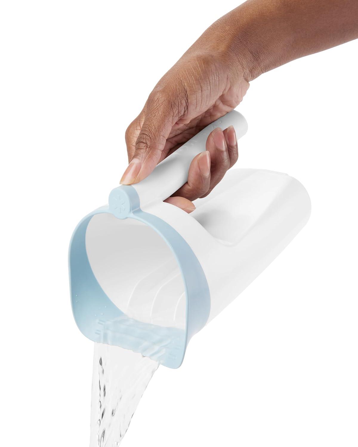 imageSkip Hop Baby Bath Rinse Cup MOBY TearFree Waterfall Rinser Blue Age 0Wave Rinser