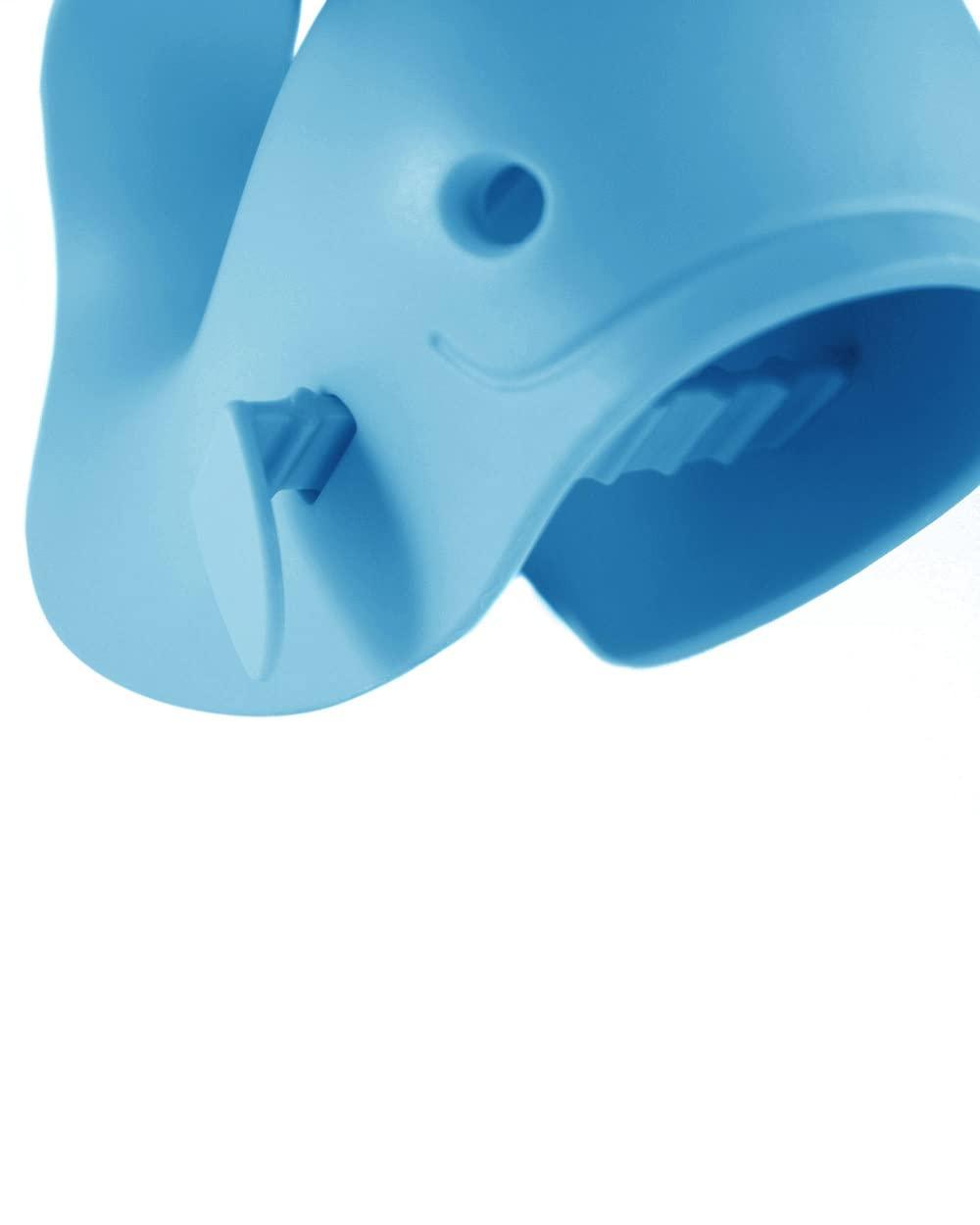 imageSkip Hop Baby Bath Spout Cover Soft Silicone Faucet Safety Guard with Adjustable Design Fits Most Bath Spouts WaveMoby Blue