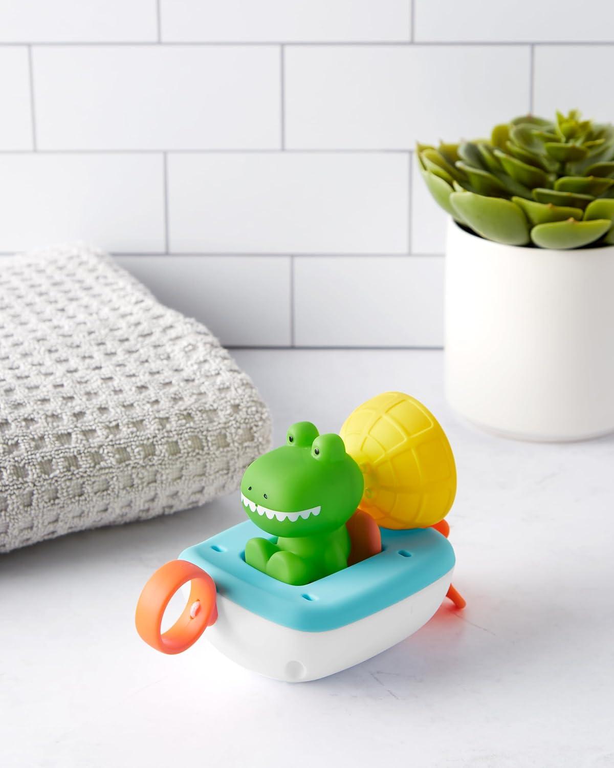 imageSkip Hop Baby Bath Toy Croc The Boat 3Piece Set ZooCroc the Boat