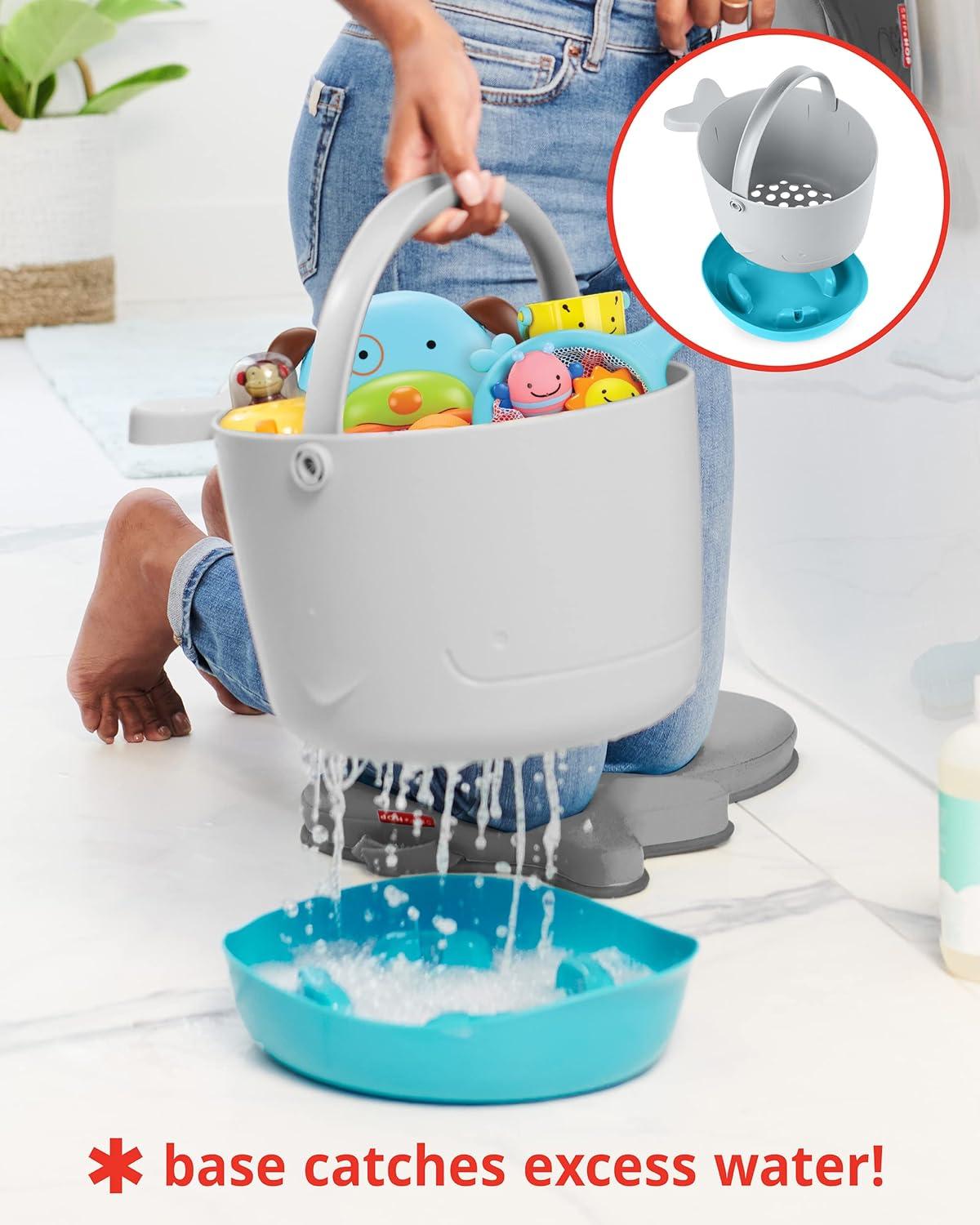 imageSkip Hop Baby Bath Toy Filled Bucket Bath Toy ampamp Bucket Gift Set GreyBath Bucket  Toys Gift Set