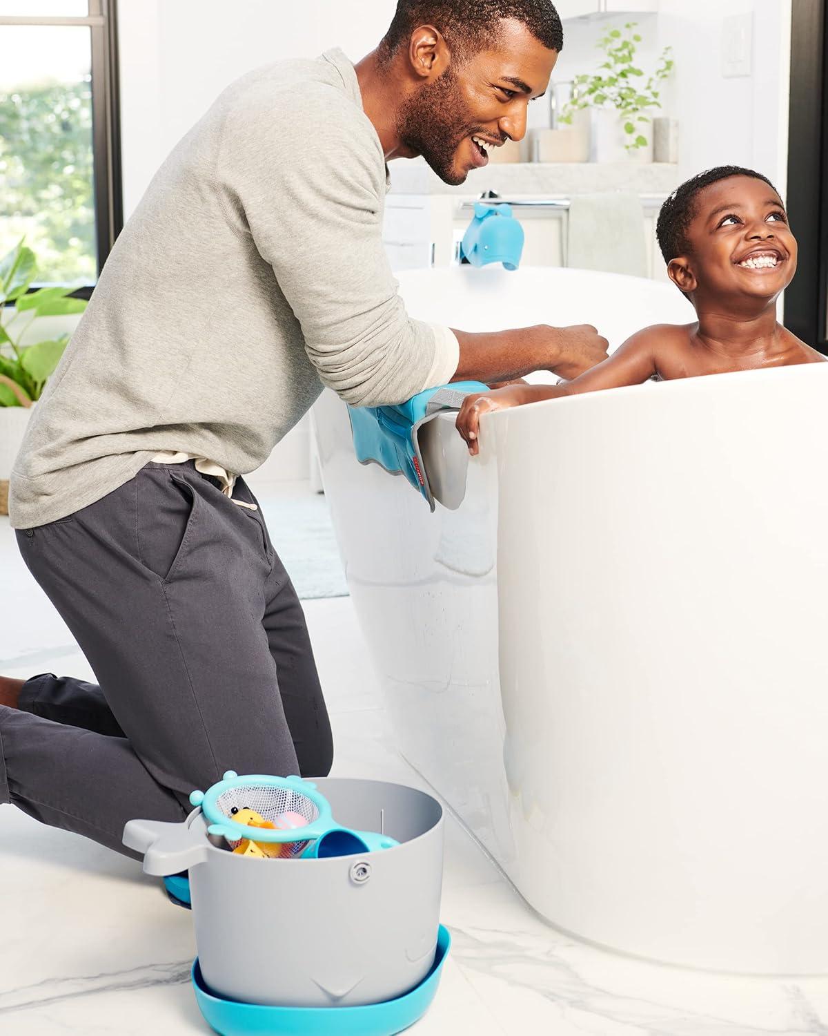 imageSkip Hop Baby Bath Toy Filled Bucket Bath Toy ampamp Bucket Gift Set GreyMoby