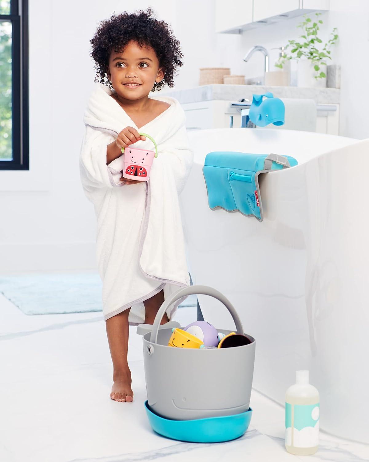 imageSkip Hop Baby Bath Toy Filled Bucket Bath Toy ampamp Bucket Gift Set GreyMoby