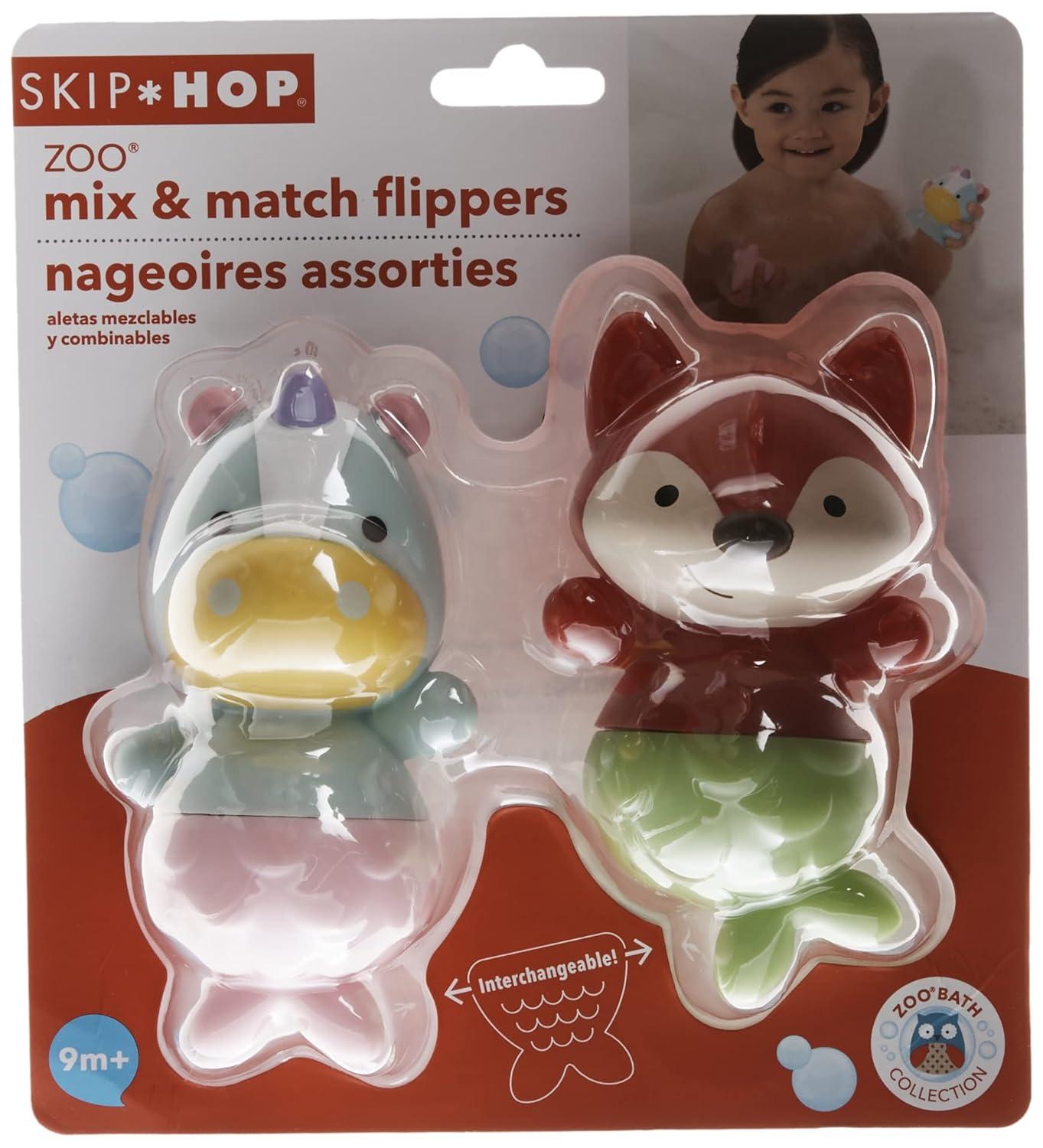 imageSkip Hop Baby Bath Toy Zoo Mix ampamp Match Flippers UnicornFox