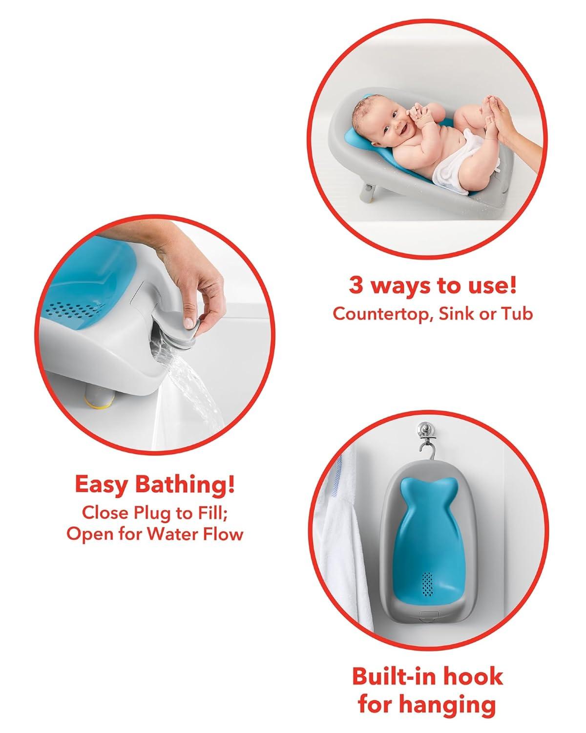 imageSkip Hop Baby Bath Tub Moby Recline and Rinse