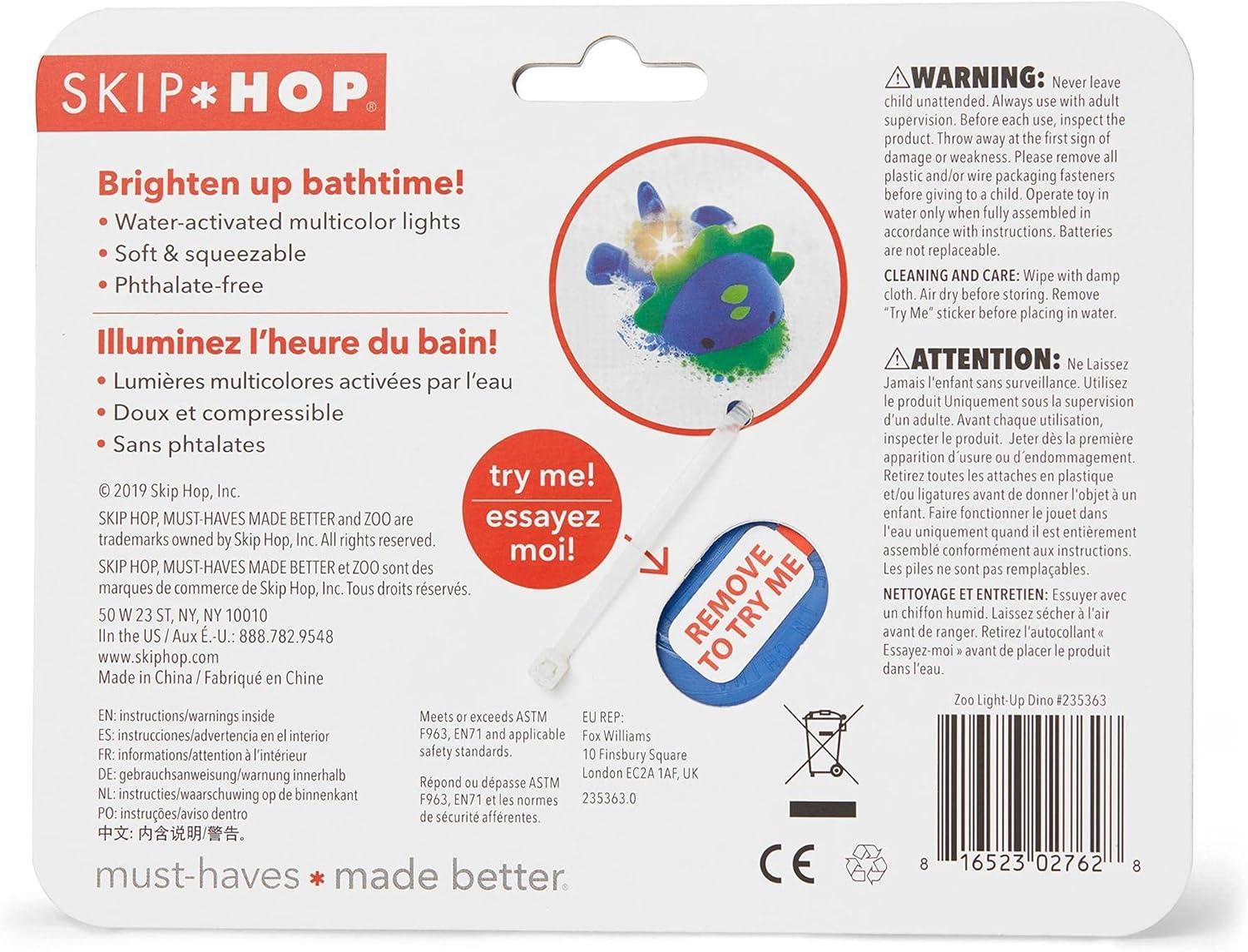 imageSkip Hop Bath Toys Squeeze Toy Light Up Dino 1 EA1 EA