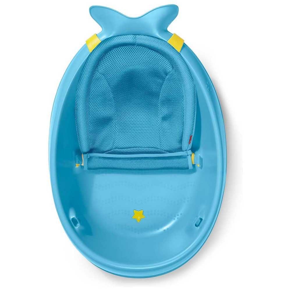 imageSkip Hop Infant Bath Tub 3Stage Grow With Baby Smart Sling MOBY Bathtub Blue Age 0Blue Tub