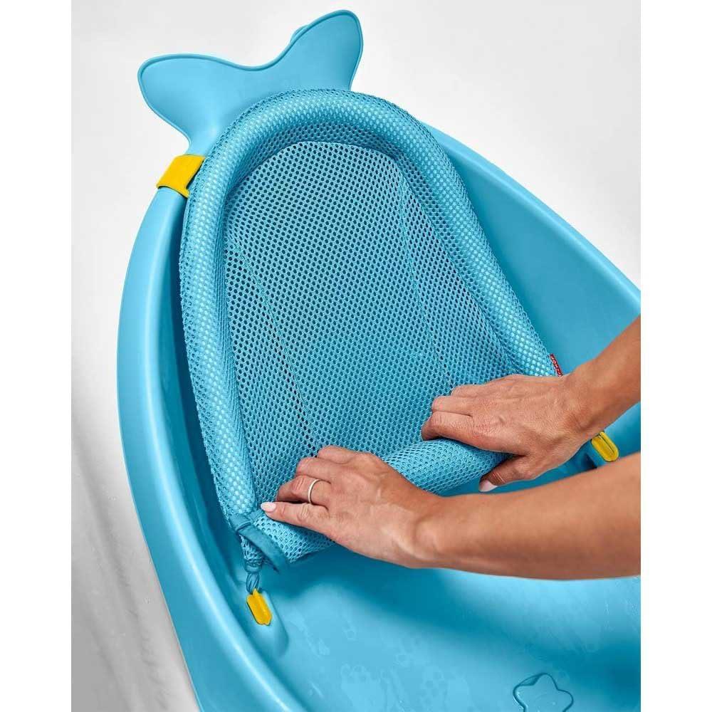 imageSkip Hop Infant Bath Tub 3Stage Grow With Baby Smart Sling MOBY Bathtub Blue Age 0Blue Tub