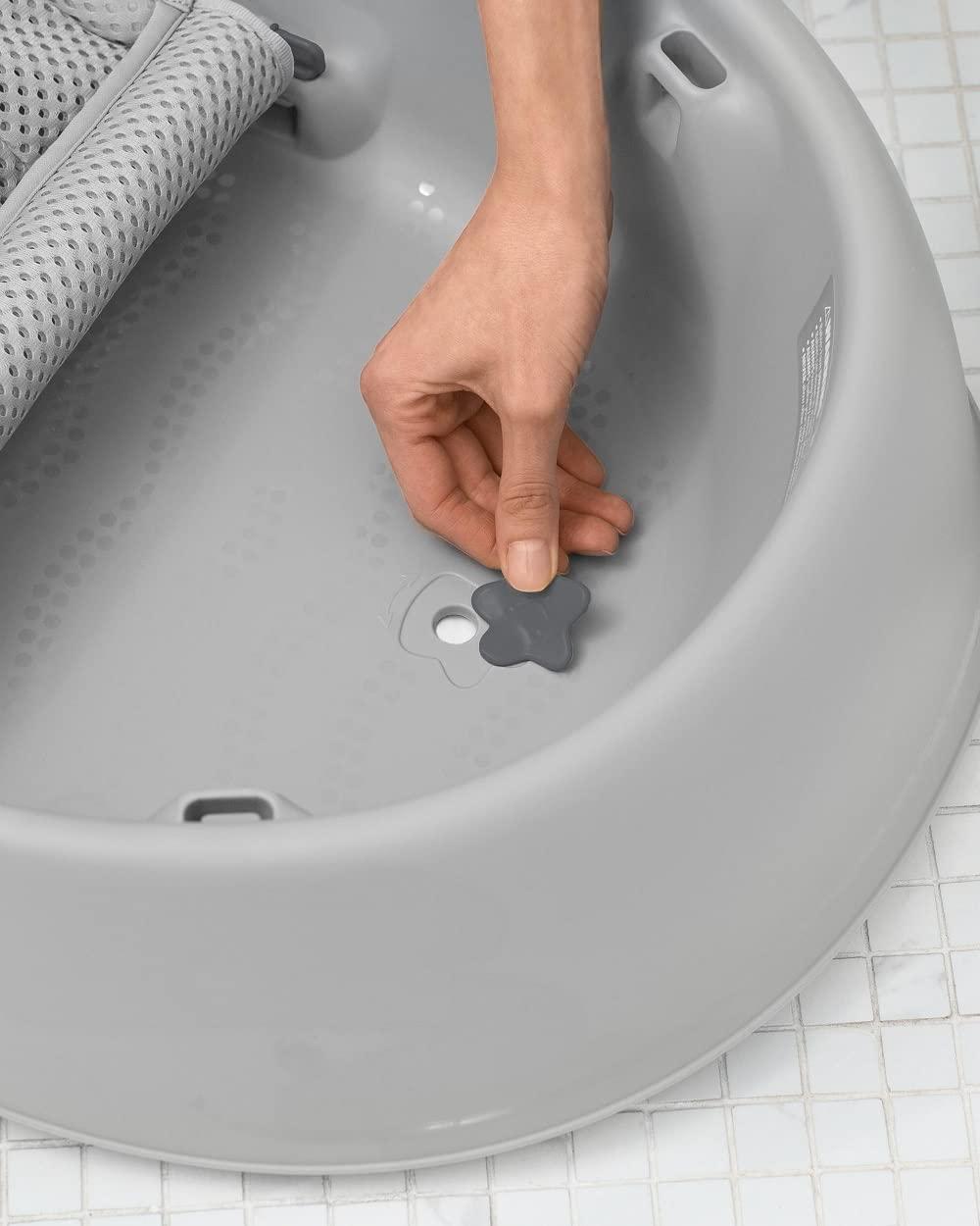 imageSkip Hop Infant Bath Tub 3Stage Grow With Baby Smart Sling MOBY Bathtub Blue Age 0Grey Tub