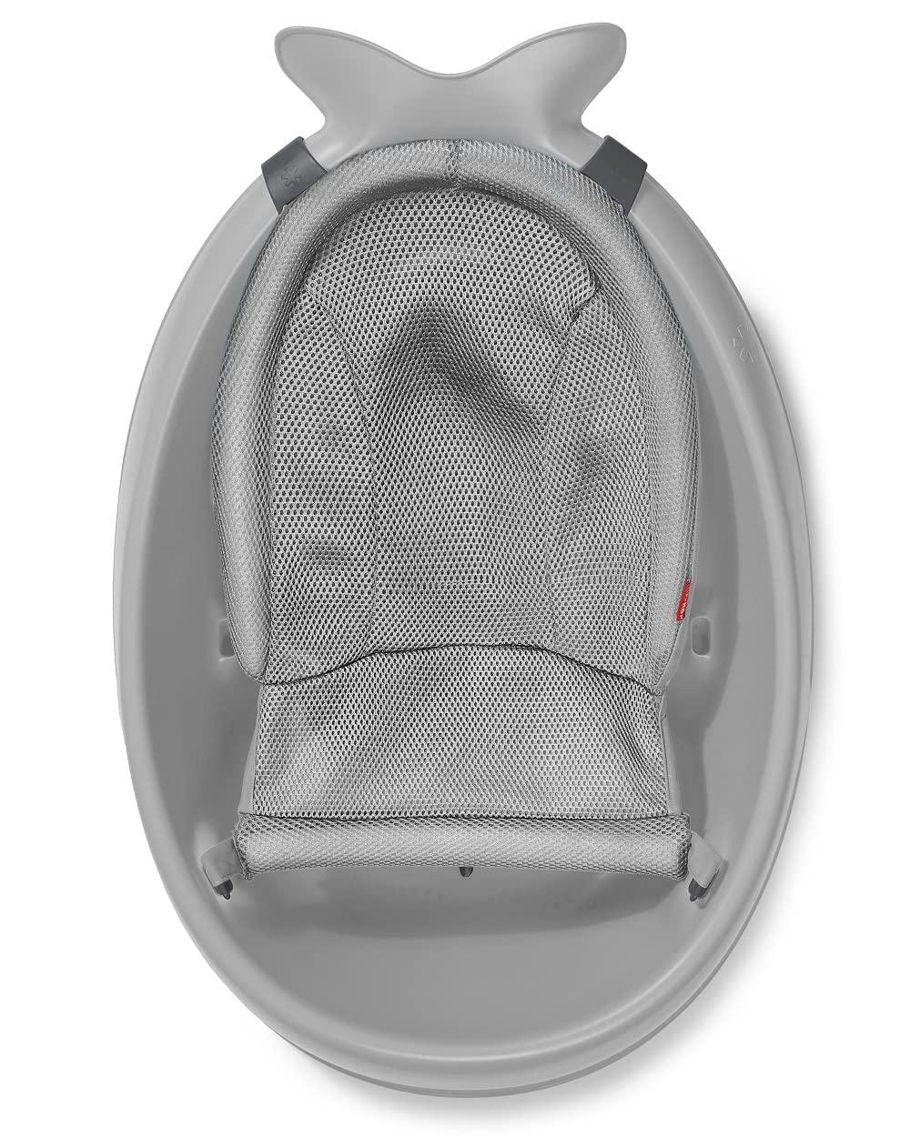 imageSkip Hop Infant Bath Tub 3Stage Grow With Baby Smart Sling MOBY Bathtub Blue Age 0Grey Tub