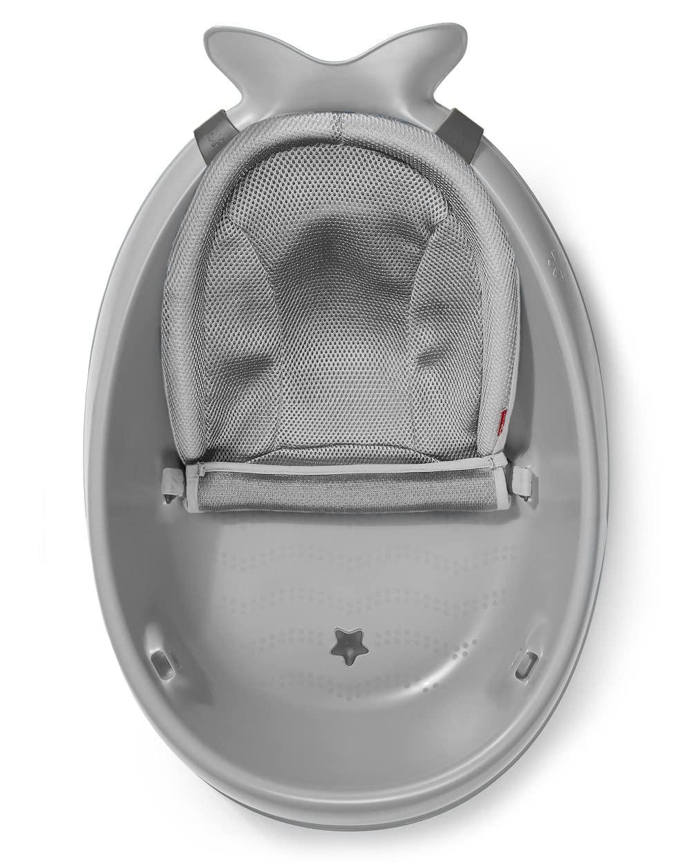 imageSkip Hop Infant Bath Tub 3Stage Grow With Baby Smart Sling MOBY Bathtub Blue Age 0Grey Tub