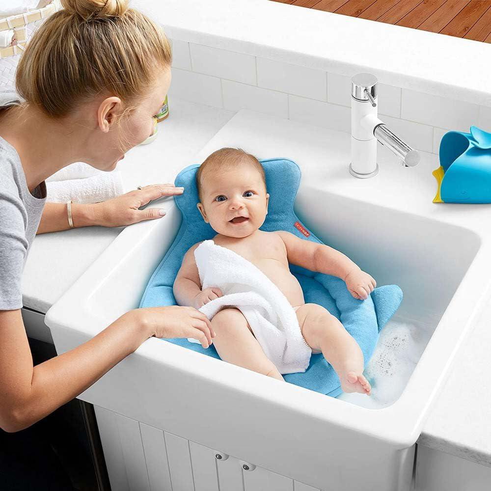 imageSkip Hop Soft Sink Baby Bath Tub Moby GreyBlue Soft Sink Bath Tub