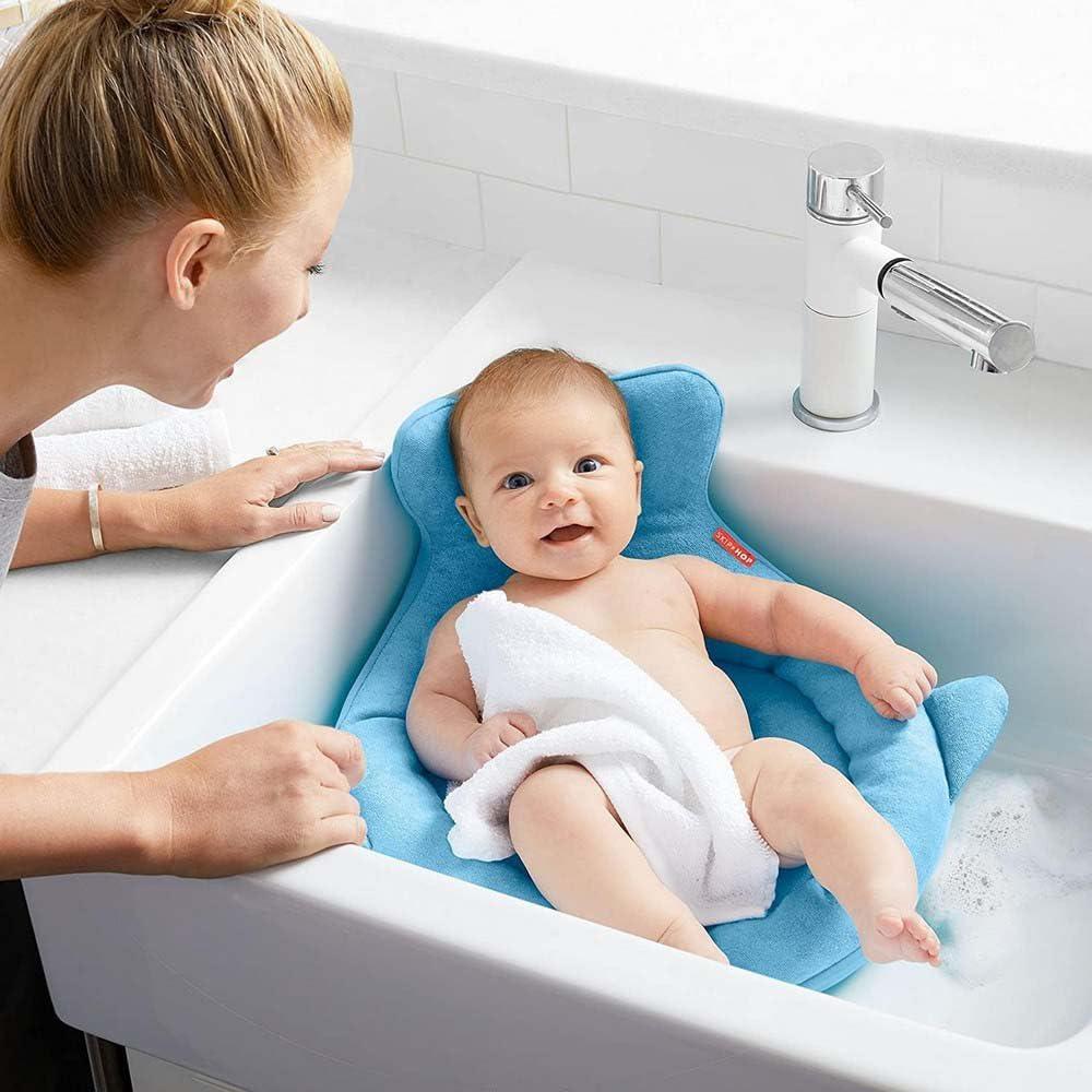 imageSkip Hop Soft Sink Baby Bath Tub Moby GreyBlue Soft Sink Bath Tub