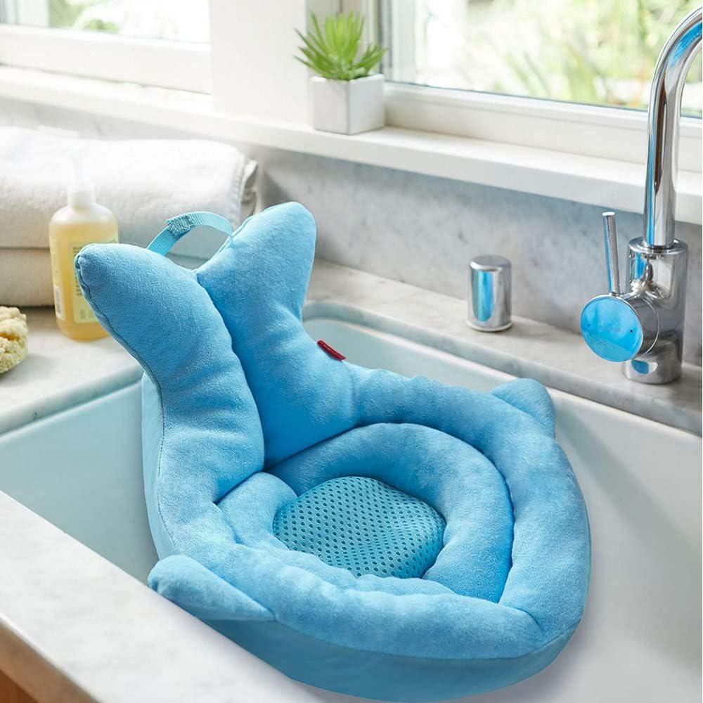 imageSkip Hop Soft Sink Baby Bath Tub Moby GreyBlue Soft Sink Bath Tub