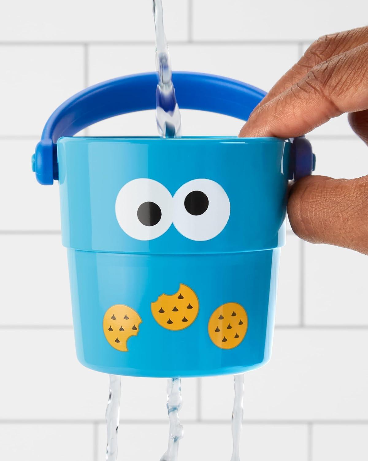 imageSkip Hop x Sesame Street Baby Bath Toy Stack ampamp Pour Bath BucketsSesame Street