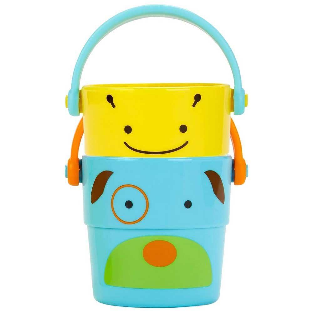 imageSkip Hop x Sesame Street Baby Bath Toy Stack ampamp Pour Bath BucketsTreetop