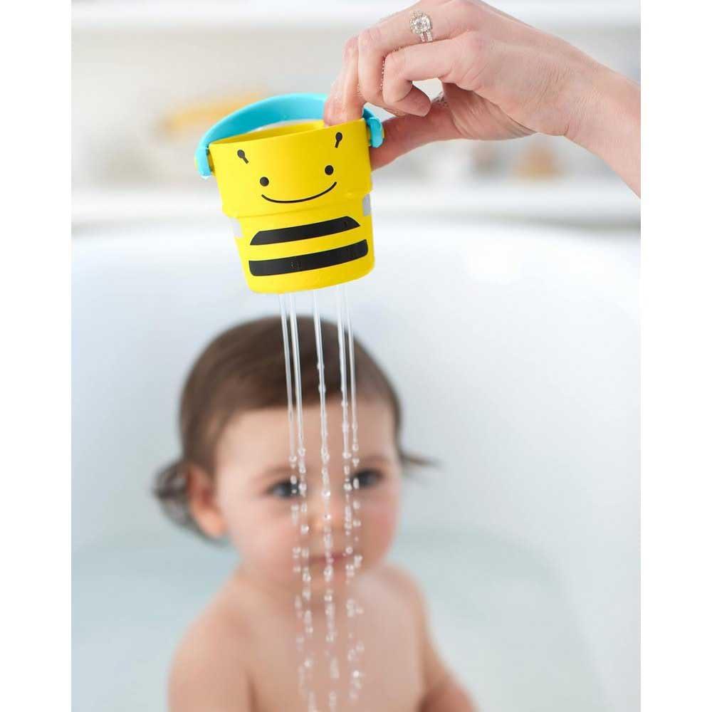 imageSkip Hop x Sesame Street Baby Bath Toy Stack ampamp Pour Bath BucketsTreetop