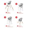 Skip Hop Baby High Chair 4-in-1 Convertible High Chair, EON, Oat(Grey/White)