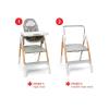 Skip Hop Baby High Chair 4-in-1 Convertible High Chair, EON, Oat(Sit-to-Step)