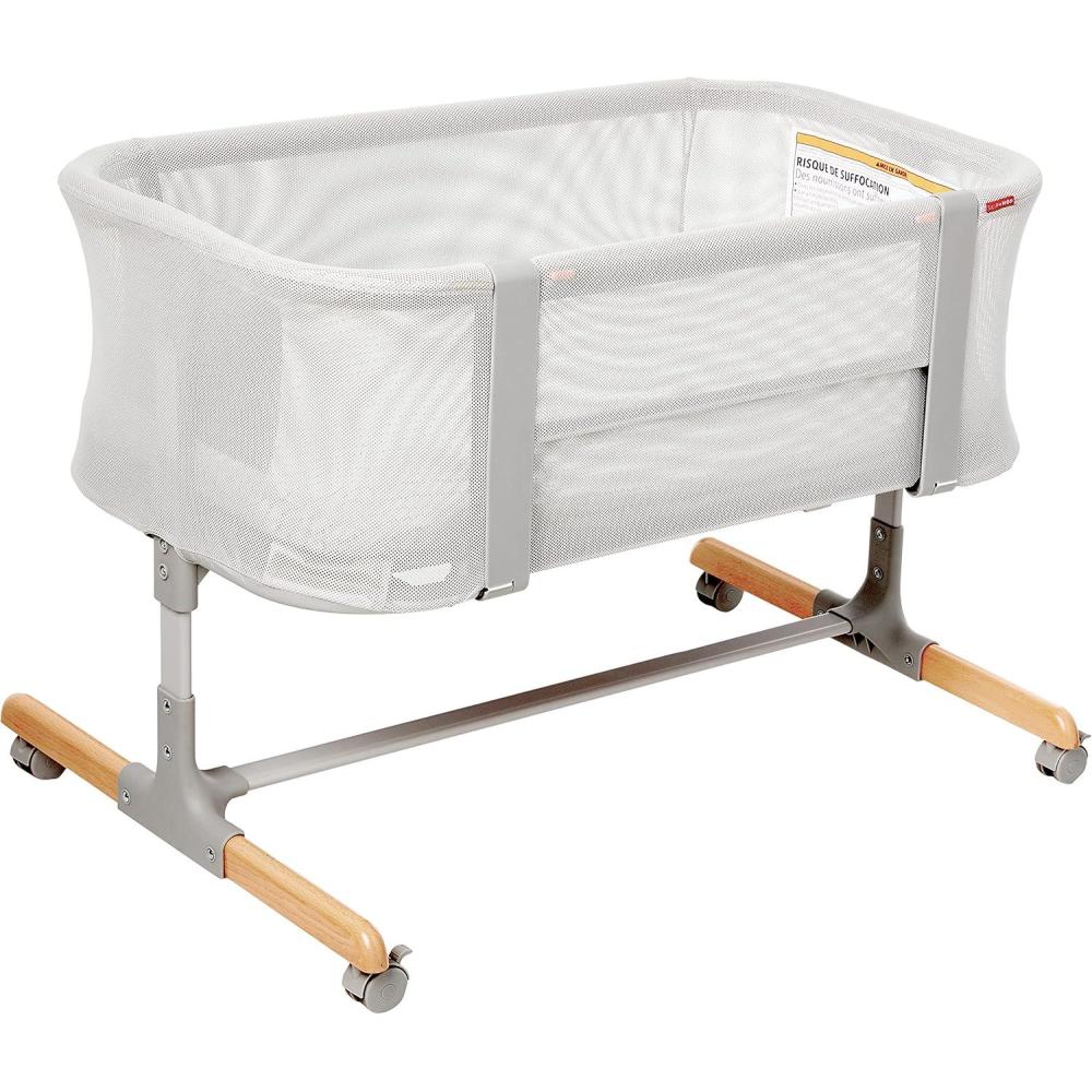 imageSkip Hop Baby Bassinet Cozy Up 2in1 Bedside Sleeper ampamp Bassinet GreyBassinet