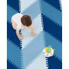 Skip Hop Baby Play Mat, Interlocking Foam Floor Tiles, 70″ x 56″, Playspot, Grey/Cream(Blue Ombre)