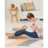 Skip Hop Baby Play Mat, Interlocking Foam Floor Tiles, 70″ x 56″, Playspot, Grey/Cream(Grey/Peach)