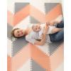 Skip Hop Baby Play Mat, Interlocking Foam Floor Tiles, 70″ x 56″, Playspot, Grey/Cream(Grey/Peach)