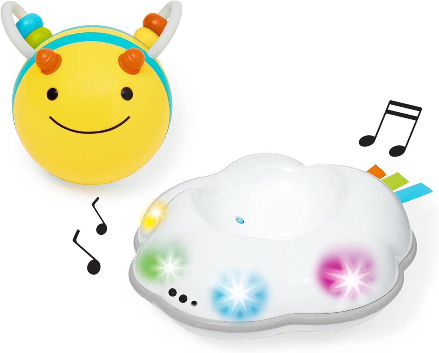 imageSkip Hop Baby FollowMe Bee Tummy Time Crawl Toy 3Stage Infant Sensory Development with Lights Sounds and Music Explore ampamp More Age 5mBee