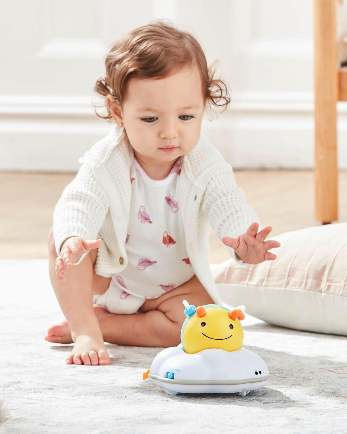 imageSkip Hop Baby FollowMe Bee Tummy Time Crawl Toy 3Stage Infant Sensory Development with Lights Sounds and Music Explore ampamp More Age 5mBee