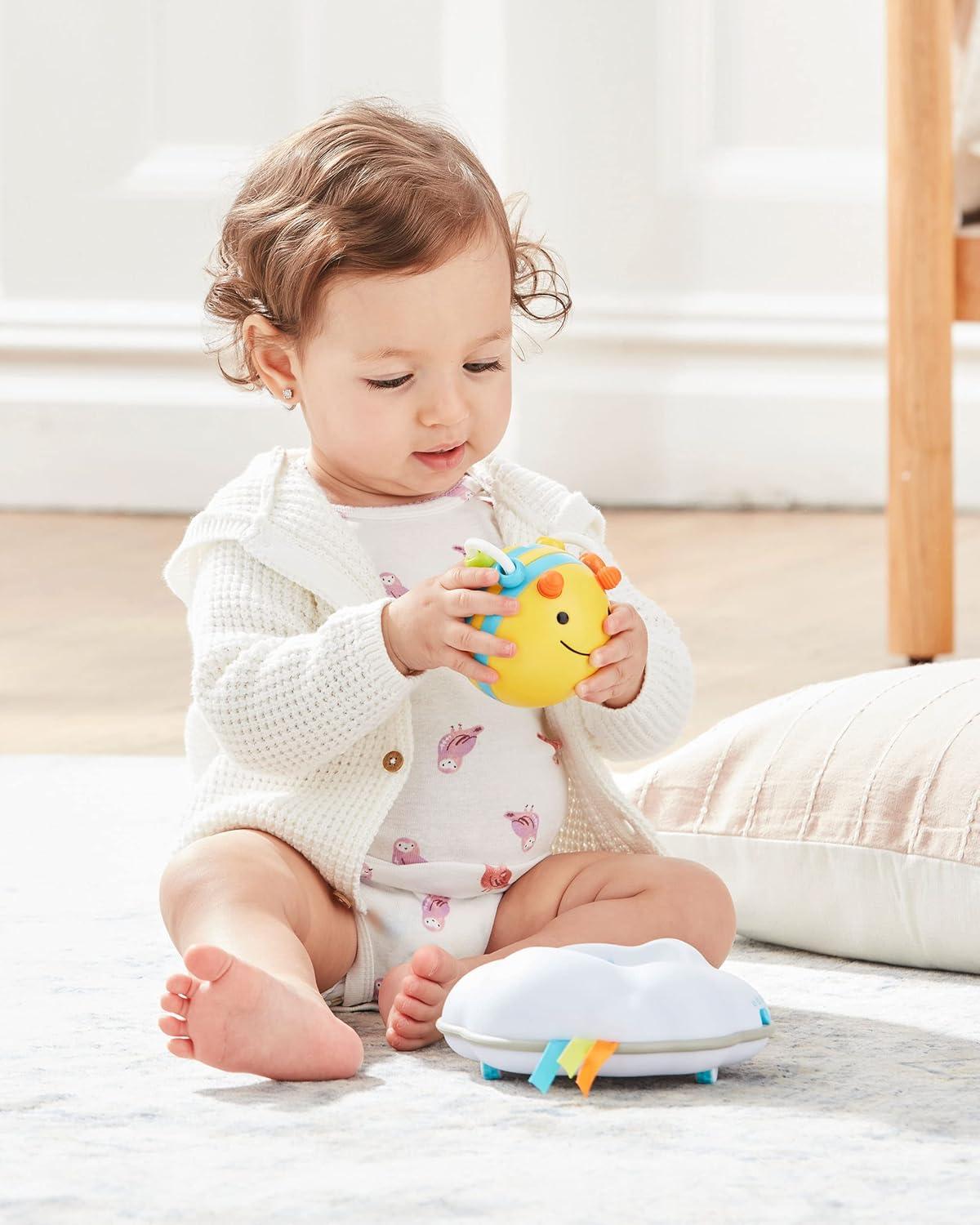 imageSkip Hop Baby FollowMe Bee Tummy Time Crawl Toy 3Stage Infant Sensory Development with Lights Sounds and Music Explore ampamp More Age 5mBee