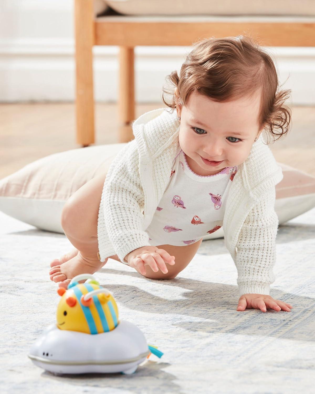imageSkip Hop Baby FollowMe Bee Tummy Time Crawl Toy 3Stage Infant Sensory Development with Lights Sounds and Music Explore ampamp More Age 5mBee