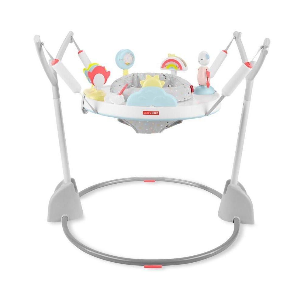 imageSkip Hop Baby Activity Play Bouncer for Baby Ages 4m Silver Lining Cloud FoldableSilver Lining Cloud