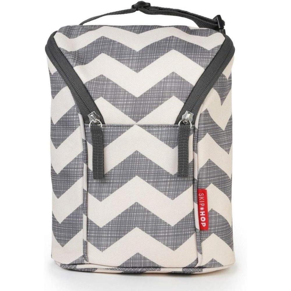 imageSkip Hop Baby Bottle Bag Grab ampamp Go BlackChevron
