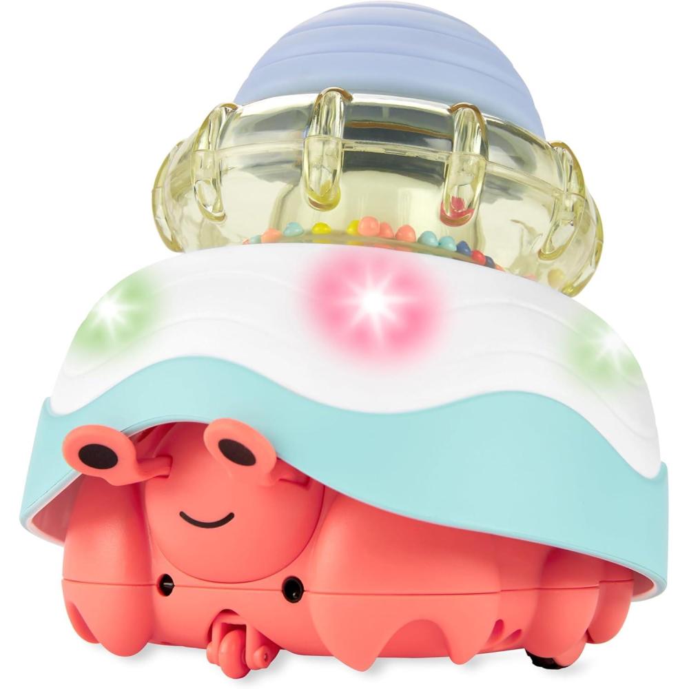 imageSkip Hop Baby FollowMe Bee Tummy Time Crawl Toy 3Stage Infant Sensory Development with Lights Sounds and Music Explore ampamp More Age 5mCrab