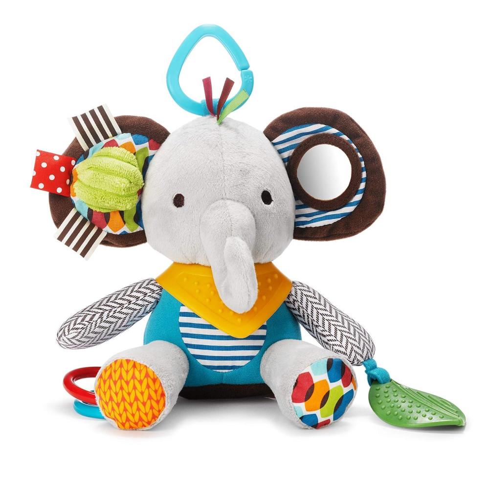 imageSkip Hop Bandana Buddies Baby Activity and Teething Toy with MultiSensory Rattle and Textures PuppyElephant