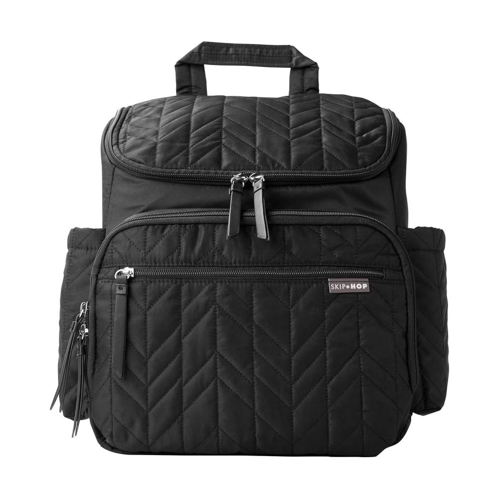 imageSkip Hop Diaper Bag Backpack Forma MultiFunction Baby Travel Bag with Changing Pad ampamp Stroller Attachment ChocolateBlack