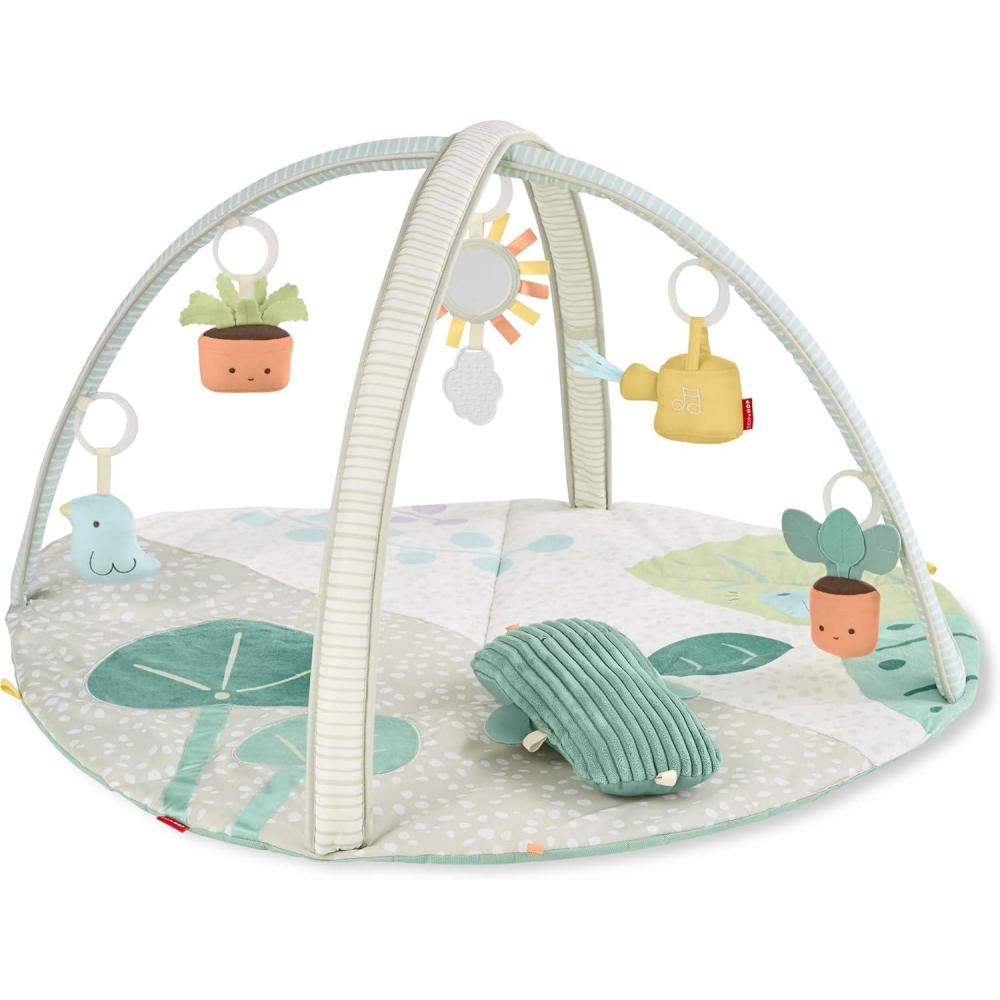 imageSkip Hop Tummy Time Mat 3in1 Activity Baby Play Gym Age 0 Garden Oasis Green MultiGarden Oasis Gym