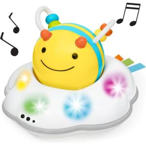 Skip Hop Baby Follow-Me Bee Tummy Time Crawl Toy 3-Stage Infant Sensory Development with Lights Sounds and Music Explore & More Age 5m+(Bee)