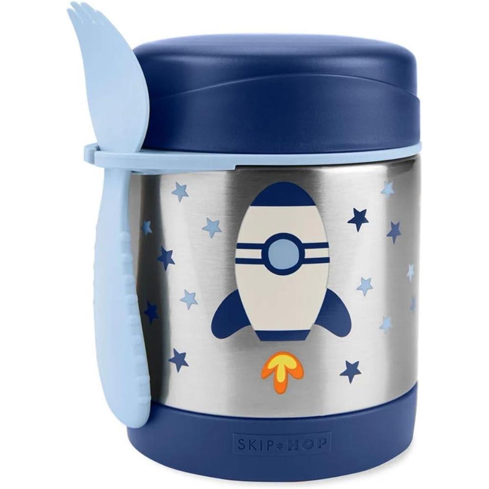 imageSkip Hop Insulated Baby Food Jar Sparks Truck Stainless Steel Holds 11ozRocket