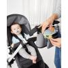 Skip Hop Baby Silicone Pacifier Holder Case with Easy-Access Opening and Strap, Fits 2 Pacifiers, Oat(Grey)