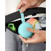 Skip Hop Baby Silicone Pacifier Holder Case with Easy-Access Opening and Strap, Fits 2 Pacifiers, Oat(Light Teal)