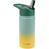 Skip Hop Insulated Stainless Steel Kids Water Bottle with Straw, Holds 15.2 oz. BPA Free, Wander Ombré Green(Ombré Green)