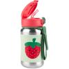 Skip Hop Toddler Sippy Cup with Straw, Sparks Stainless Steel Straw Bottle, Truck(Strawberry)