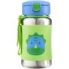 Skip Hop Toddler Sippy Cup with Straw, Zoo Stainless Steel Straw Bottle, Dog, 12 Oz(Dino)