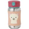 Skip Hop Toddler Sippy Cup with Straw, Zoo Stainless Steel Straw Bottle, Dog, 12 Oz(Llama)