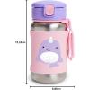 Skip Hop Toddler Sippy Cup with Straw, Zoo Stainless Steel Straw Bottle, Dog, 12 Oz(Narwhal)