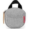 Skip Hop Baby Silicone Pacifier Holder Case with Easy-Access Opening and Strap, Fits 2 Pacifiers, Oat(Grey Melange)