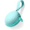 Skip Hop Baby Silicone Pacifier Holder Case with Easy-Access Opening and Strap, Fits 2 Pacifiers, Oat(Light Teal)
