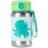 Skip Hop Toddler Sippy Cup with Straw, Zoo Stainless Steel Straw Bottle, Dog, 12 Oz(Octopus)